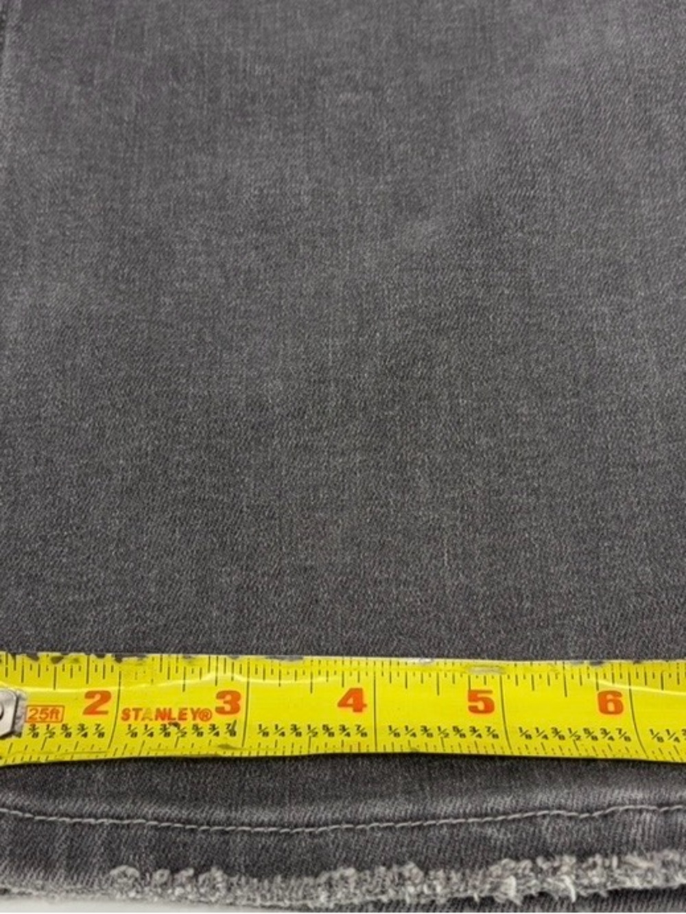 Vervet "Gladness" High Rise Distressed Crop Straight Jeans, Gray, Women 32 D453 - Picture 10 of 10